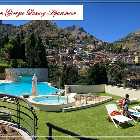 San Giorgio Luxury Taormina-panoramic Pool & Parking Space Apartment Taormina