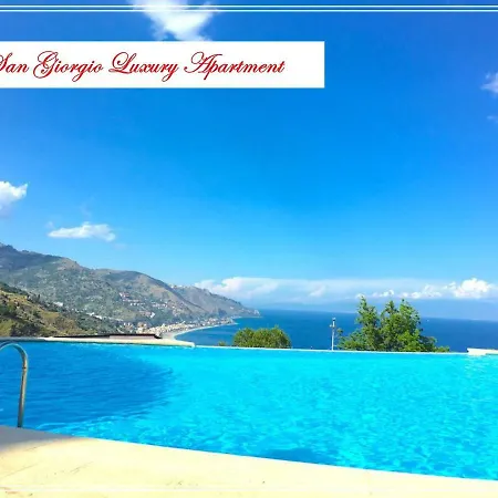San Giorgio Luxury Taormina-panoramic Pool & Parking Space Apartment